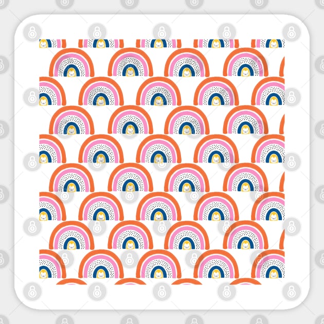 Rainbow Cat Medium Sticker by Sandra Hutter Designs